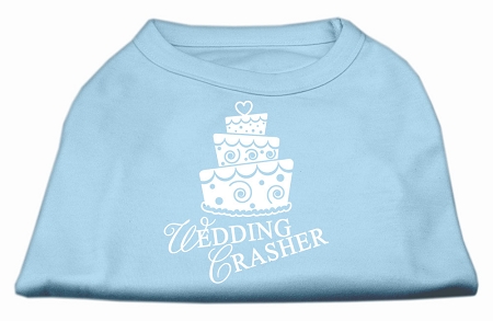 Wedding Crasher Screen Print Shirt Baby Blue XS